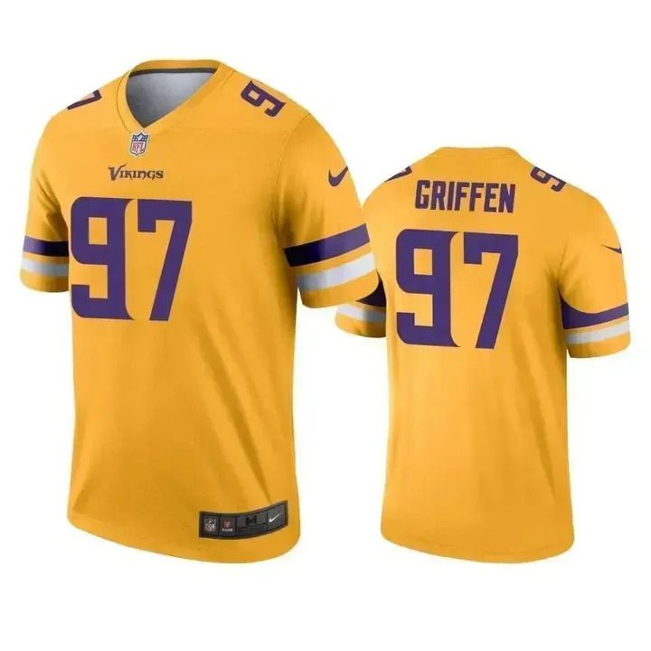 Men Minnesota Vikings #97 Everson Griffen Nike Gold Inverted Legend NFL Jersey->minnesota vikings->NFL Jersey